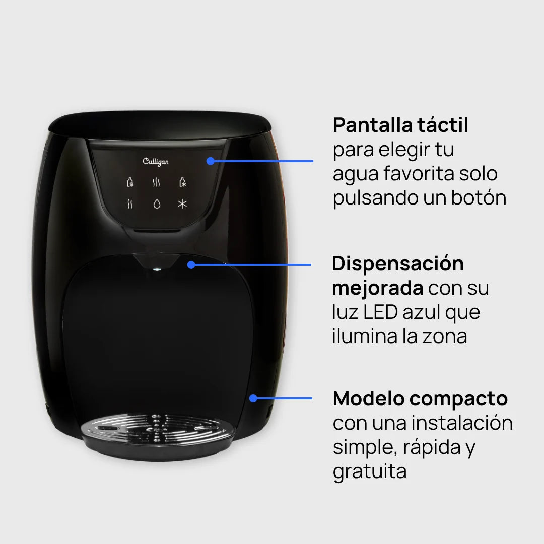 Fuente táctil de agua filtrada