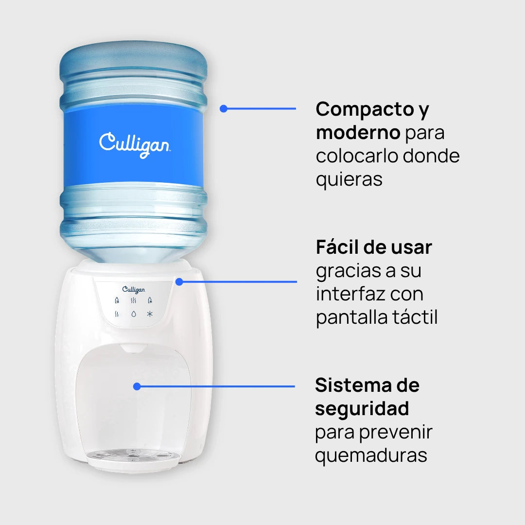 Fuente táctil con agua mineral